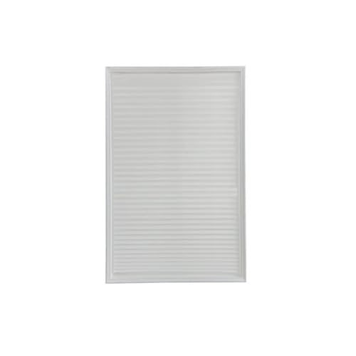 Selbstklebendes Plissee Selbstklebende Plissee-Jalousien Halbverdunkelungsfenster Vorhänge Balkonschirme(White,60x150cm) von WWPMNQD