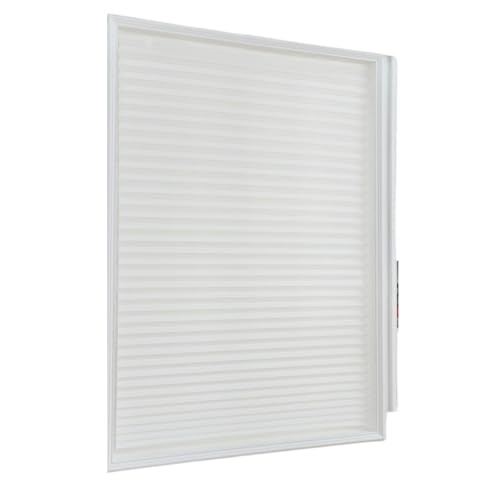 Selbstklebendes Plissee Selbstklebende Plissee-Jalousien Vorhänge Halbverdunkelung Fenster Balkon Shades(White,24" W x 48" L) von WWPMNQD