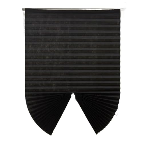 Selbstklebendes Plissee Selbstklebende Plissee-Jalousien for Fenster, kabellos, ohne Bohren, Stoffjalousien, Verdunkelungsrollos for Zuhause(60x150cm,Semi-Shading Black) von WWPMNQD