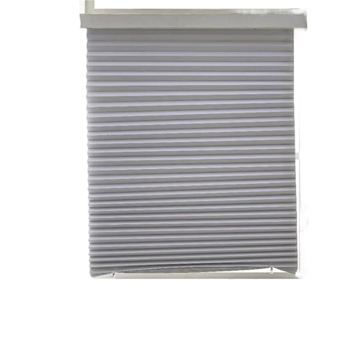 Selbstklebendes Plissee Selbstklebende Plissee-Jalousien for Fenster, kabellos, ohne Bohren, Stoffjalousien, Verdunkelungsrollos for Zuhause(90x150cm,Full Blackout White) von WWPMNQD
