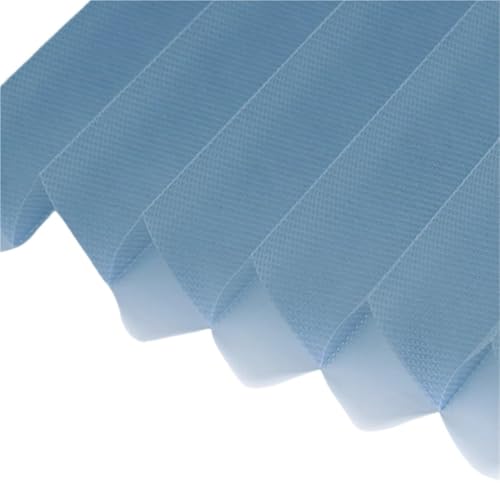 Selbstklebendes Plissee Selbstklebende Verdunkelungsplissee-Fensterrollos, zuschneidbare temporäre Fensterpapierjalousien(60cm X 150cm,Half Blackout Blue) von WWPMNQD