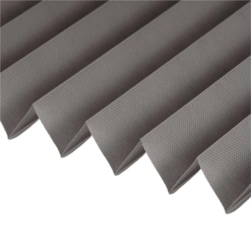 Selbstklebendes Plissee Selbstklebende Verdunkelungsplissee-Fensterrollos, zuschneidbare temporäre Fensterpapierjalousien(60cm X 150cm,Half Dark Grey) von WWPMNQD