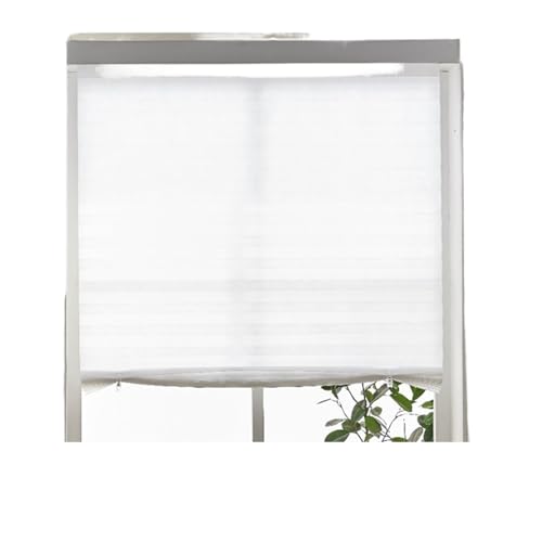 Selbstklebendes Plissee Selbstklebende Verdunkelungsrollo for Fenster Halbverdunkelungsvorhänge Plisseevorhänge(White,60x150cm) von WWPMNQD