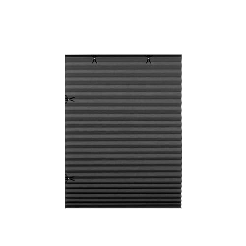 Selbstklebendes Plissee Selbstklebende Vlies-Faltgardine Balkongardine Plissee(Grey Full Blackout) von WWPMNQD
