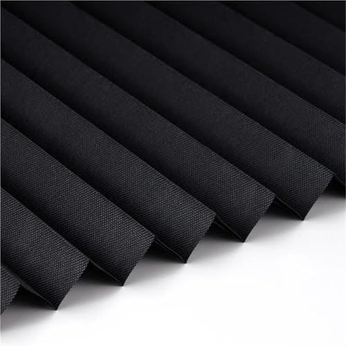 Selbstklebendes Plissee Selbstklebender Vorhang Vliesstoff Plissee Jalousien Verdunkelungsrollos(Black,60x150cm) von WWPMNQD