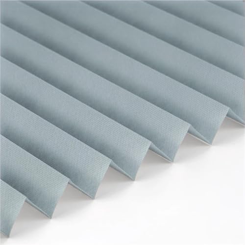 Selbstklebendes Plissee Selbstklebender Vorhang Vliesstoff Plissee Jalousien Verdunkelungsrollos(Grey,60x180cm) von WWPMNQD