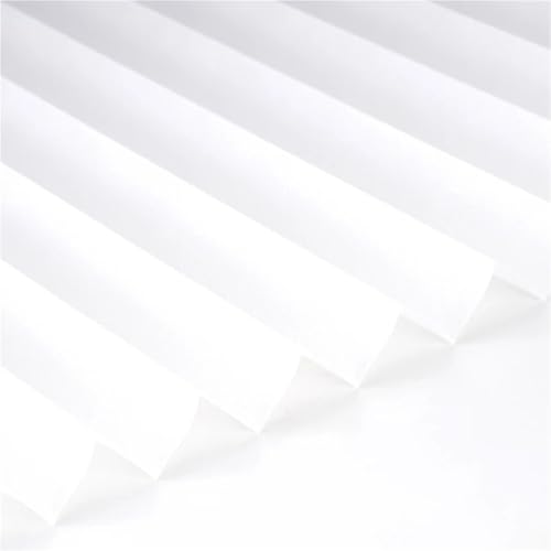 Selbstklebendes Plissee Selbstklebender Vorhang Vliesstoff Plissee Jalousien Verdunkelungsrollos(White,60x150cm) von WWPMNQD