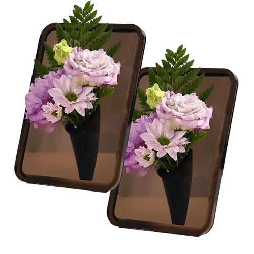 WWPgetrich Clear Acrylic Butterfly Vase Unique Picture Frame Vase 2 Pcs Minimalist Decorative Butterfly Photo Frame Vase(Gray B) von WWPgetrich