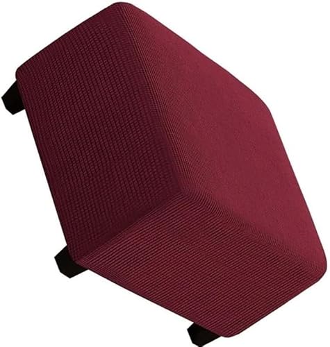 Quadratischer Ottoman-Bezug 50 x 50/60 x 60/80 x 80 Quadratischer Ottoman-Bezug, Jacquard-Pouf-Bezug, Pouffe-Bezug mit elastischem Boden, atmungsaktiv und weich elastisch for schützenden Hocker(E,Medi von WWQQKJ