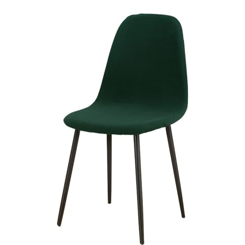 Skandinavische Esszimmerstuhlhussen, skandinavische Stuhlhussen for das Esszimmer, skandinavische Stuhlhussen, gebogene Form, Stretch-Stuhlhussen, 2 Stück, Beige ( Color : Dark green , Size : 2 pezzi von WWQQKJ