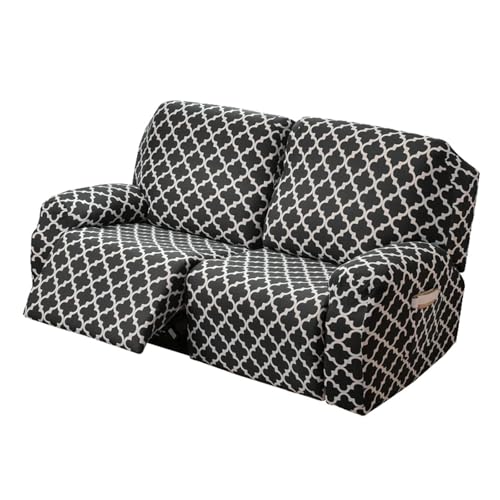 WWQQKJ 1/2/3-Sitzer-Stretch-Liegestuhlbezug, bedruckter Liegestuhlbezug mit Seitentasche, maschinenwaschbarer Liegestuhlbezug, Liegestuhlschutz for das Wohnzimmer(H,2 Seater) von WWQQKJ