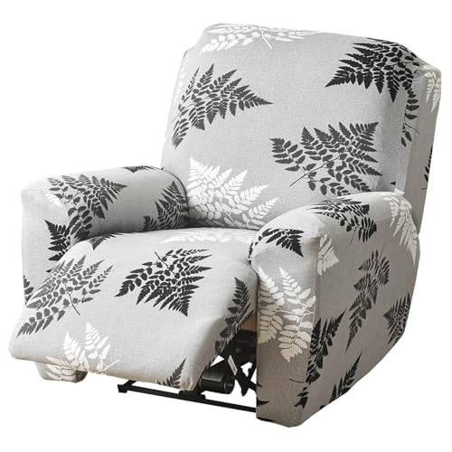 WWQQKJ 1/2/3-Sitzer-Stretch-Liegestuhlbezug, bedruckter Liegestuhlbezug mit Seitentasche, maschinenwaschbarer Liegestuhlbezug, Liegestuhlschutz for das Wohnzimmer(I,1 Seater) von WWQQKJ