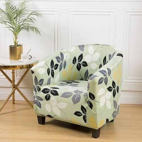 WWQQKJ 1-Sitzer-Sesselbezug, Esszimmer-Sesselbezüge, Blumendruck, Mikrofaserstoff, Sofabezug(Color 14) von WWQQKJ