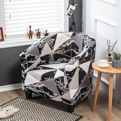 WWQQKJ 1-Sitzer-Sesselbezug, Esszimmer-Sesselbezüge, Blumendruck, Mikrofaserstoff, Sofabezug(Color 7) von WWQQKJ