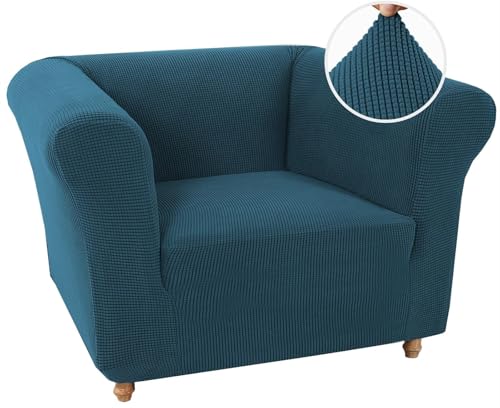 WWQQKJ 1-Sitzer-Sofabezug, Stretch-Chesterfield-Sofabezüge mit Armlehnen, Spandex-Jacquard-Sofabezug for Hunde und Katzen, Haustiere, Antifouling(Deep Teal,1 Place) von WWQQKJ
