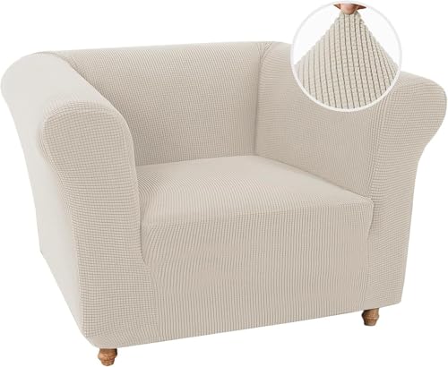 WWQQKJ 1-Sitzer-Sofabezug, Stretch-Chesterfield-Sofabezüge mit Armlehnen, Spandex-Jacquard-Sofabezug for Hunde und Katzen, Haustiere, Antifouling(Fosse,1 Place) von WWQQKJ