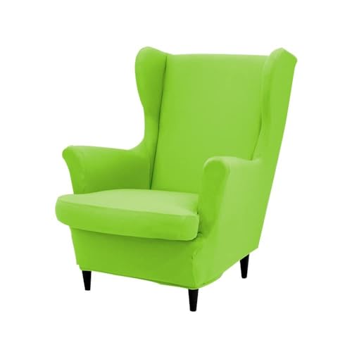 WWQQKJ 2 Stück elastische Sesselbezüge mit Ohren, einfarbig, 1-Sitzer-Sofabezug mit Kissenbezug, waschbar, for Empfangsbar, Wohnzimmer, Schlafzimmer (Color : I) von WWQQKJ
