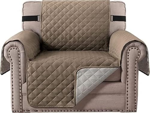 WWQQKJ 3/2/4/1-Sitzer-Sofabezug mit Armlehnen, wasserdichter, Rutschfester Sofabezug, Relax-Sofabezug, gesteppter Sofaschutz, Sofabezug (Color : 20#, Size : 1 Seater) von WWQQKJ