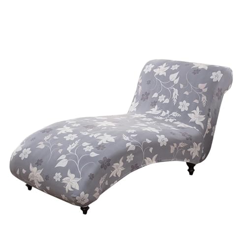 WWQQKJ Armless Chaise Longue Cover Stretch Recliner Cover Wohnzimmer(Grigio Semplice) von WWQQKJ