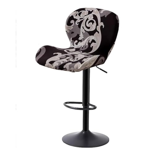 WWQQKJ Barstuhlbezug, 2/4/6 Stück, gemusterter Bezug for Pub-Thekenhocker, Küchenhockerbezüge mit Rückenlehne, Esszimmer-Schonbezüge, Barhockerbezug(Flowers 14,1PCS) von WWQQKJ