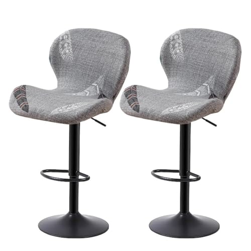 WWQQKJ Barstuhlbezug, 2/4/6 Stück, gemusterter Bezug for Pub-Thekenhocker, Küchenhockerbezüge mit Rückenlehne, Esszimmer-Schonbezüge, Barhockerbezug(Flowers 20,2PCS) von WWQQKJ