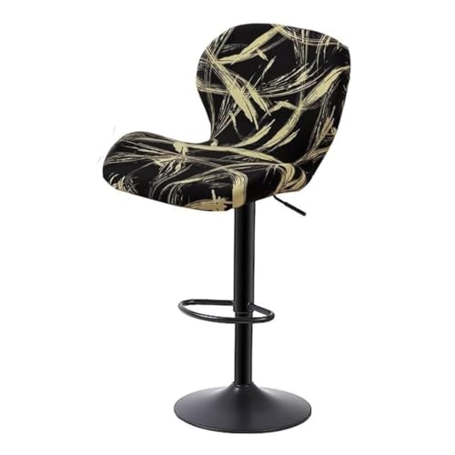 WWQQKJ Barstuhlbezug, 2/4/6 Stück, gemusterter Bezug for Pub-Thekenhocker, Küchenhockerbezüge mit Rückenlehne, Esszimmer-Schonbezüge, Barhockerbezug(Flowers 21,1PCS) von WWQQKJ
