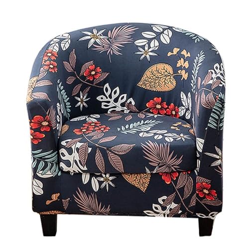 WWQQKJ Chesterfield 1 Sitzer Stretch Sesselbezug Cocktailsessel Bezug Chesterfield Sessel Schonbezug 2-teilig Universal Sesselbezug Militärgrün(Fiore) von WWQQKJ