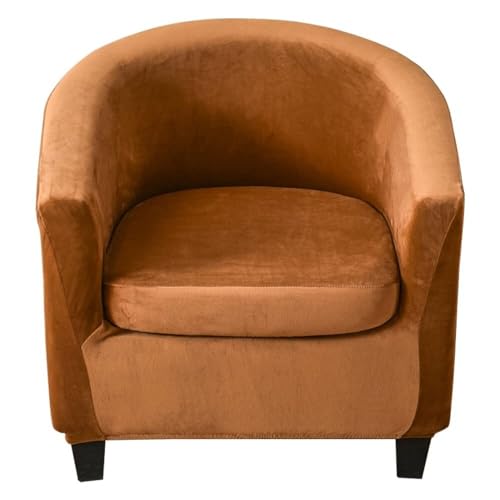 WWQQKJ Clubsessel Sitzbezüge 2 Stück 1er Stuhlbezug Chesterfield Stuhlbezug 1er Cocktailsessel Barstuhlhussen Tullsta(Camel A) von WWQQKJ