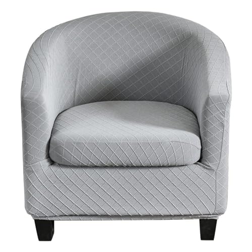 WWQQKJ Clubsessel Sitzbezüge 2 Stück 1er Stuhlbezug Chesterfield Stuhlbezug 1er Cocktailsessel Barstuhlhussen Tullsta(Grigio Chiaro) von WWQQKJ