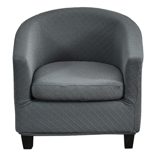 WWQQKJ Clubsessel Sitzbezüge 2 Stück 1er Stuhlbezug Chesterfield Stuhlbezug 1er Cocktailsessel Barstuhlhussen Tullsta(Grigio Scuro) von WWQQKJ