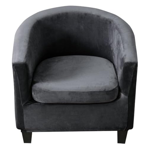 WWQQKJ Clubsessel Sitzbezüge 2 Stück 1er Stuhlbezug Chesterfield Stuhlbezug 1er Cocktailsessel Barstuhlhussen Tullsta(Grigio Scuro A) von WWQQKJ