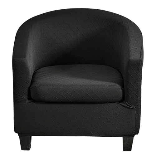WWQQKJ Clubsessel Sitzbezüge 2 Stück 1er Stuhlbezug Chesterfield Stuhlbezug 1er Cocktailsessel Barstuhlhussen Tullsta(Nero) von WWQQKJ