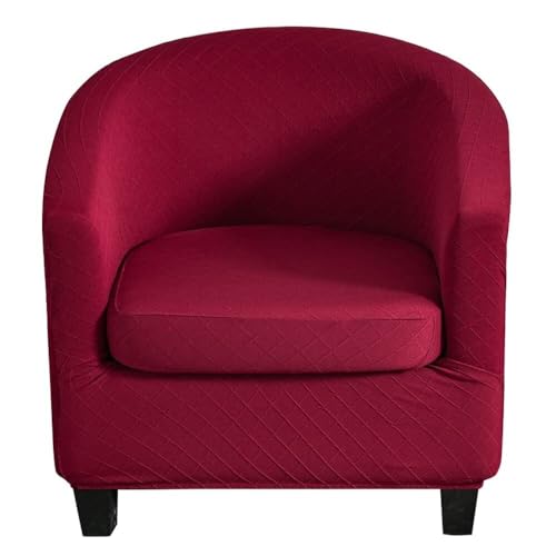 WWQQKJ Clubsessel Sitzbezüge 2 Stück 1er Stuhlbezug Chesterfield Stuhlbezug 1er Cocktailsessel Barstuhlhussen Tullsta(Vino Rosso) von WWQQKJ
