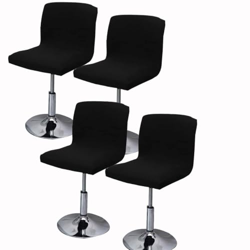 WWQQKJ Dehnbarer Barhockerbezug mit Rückenlehne 2/4/6 Stück, Gebogener Theken-/Bar-Drehhochstuhlbezug, Moderner Barhockerbezug Esszimmerstuhlbezug(P,4PCS) von WWQQKJ