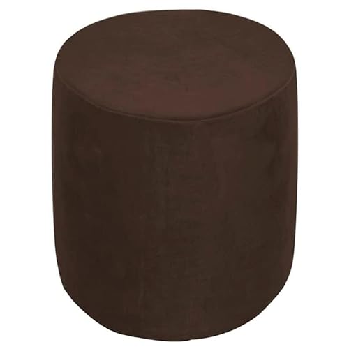 WWQQKJ Elastischer runder Pouf-Bezug, 31 x 38 cm, Samt, runder Ottoman-Bezug, Hocker-Bezug, zylindrischer Fußhocker-Pouf-Bezug, Hocker-Bezug, Fußhocker-Bezug(Deep Coffee,36x44cm) von WWQQKJ