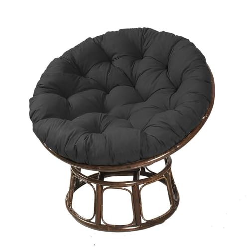 WWQQKJ Hängesesselkissen, Runde Stuhlkissen Dickes Atmungsaktives Kissen Rattan Hängekorbkissen Eiernest Ersatzkissen, Dicker(Blu Navy,50x50cm) von WWQQKJ