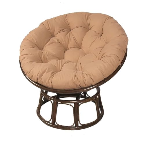 WWQQKJ Hängesesselkissen, Runde Stuhlkissen Dickes Atmungsaktives Kissen Rattan Hängekorbkissen Eiernest Ersatzkissen, Dicker(Cachi,120x120cm) von WWQQKJ