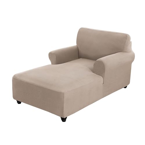 WWQQKJ Jacquard-Chaiselongue-Bezug, Stretch-Armlehnen-Chaiselongue-Bezug, mit Armlehnen, Sofabezug for Chaiselongue mit Doppelarm-Sofa-Chaiselongue(Color:Multi-Colored 1) von WWQQKJ