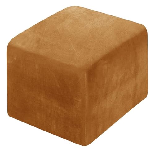 WWQQKJ Quadratischer Stretch-Pouf-Bezug 40x40/45x45/50x50cm Samt-Fußhocker-Bezug Ottoman-Bezug Hocker-Bezug Elastische Schutzhülle for Ottoman(Large,40x40cm) von WWQQKJ