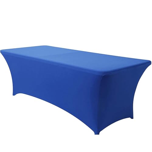 WWQQKJ Rechteckige Tischdecke aus elastischem Spandex-Lycra, geeignet for Hochzeitsbankette(Blu,153x76x76CM) von WWQQKJ