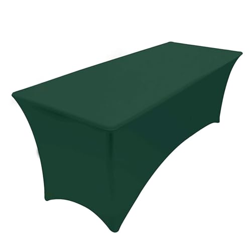 WWQQKJ Rechteckige Tischdecke aus elastischem Spandex-Lycra, geeignet for Hochzeitsbankette(Verde Scuro,183x76x76CM) von WWQQKJ