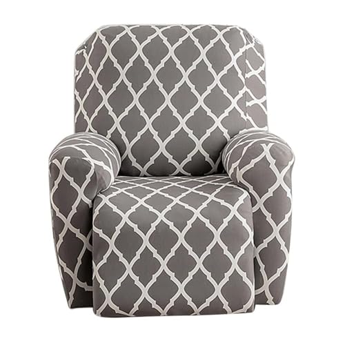 WWQQKJ Relaxsessel-Bezüge, 4-teilig, 1 Sitzer, Relaxsessel-Bezug, Liegestuhl-Bezüge(Grigio Chiaro) von WWQQKJ