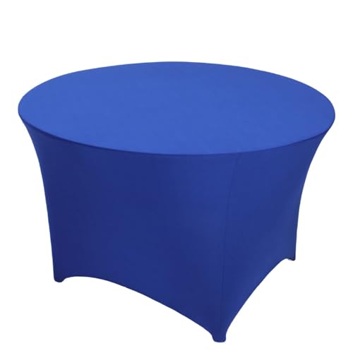 WWQQKJ Runde Tischdecke aus Polyester, runde Tischdecke aus Stretch-Spandex, runde Tischdecke for Hochzeitsbankett-Party-Tischdecke(Blu Reale,183x75cm) von WWQQKJ