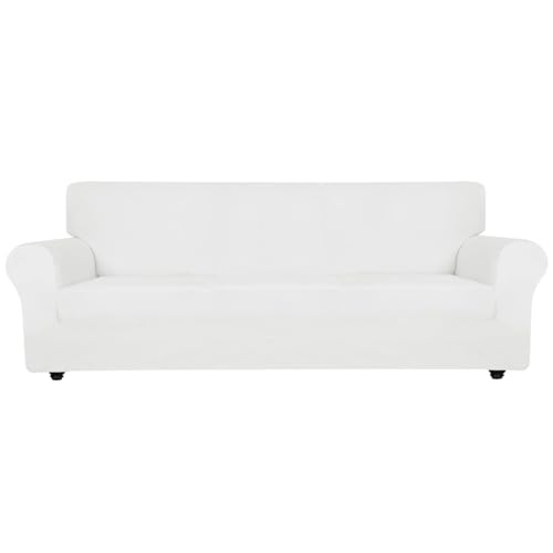 WWQQKJ Samt-Sofabezug for 1 Sitzer, Stretch-Sofabezüge, superweiche Sofabezüge for Hunde und Katzen(Vert Noirâtre,4 Place) von WWQQKJ