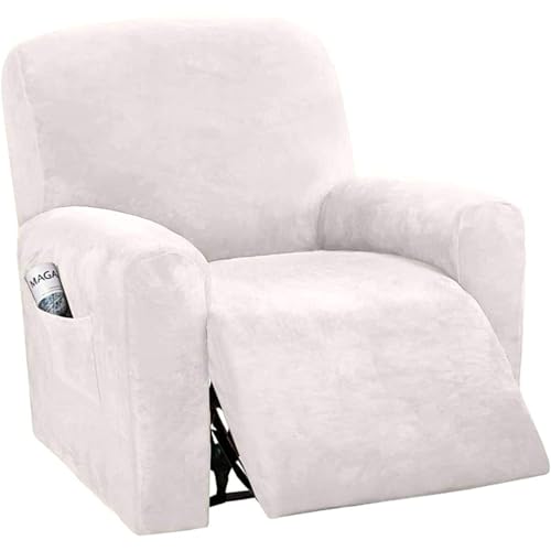 WWQQKJ Samtbezug for Relaxsessel, Stretch-Sofabezug aus weichem Plüschsamt for Couch, modische Möbelbezüge, Sesselbezug(Bianca) von WWQQKJ