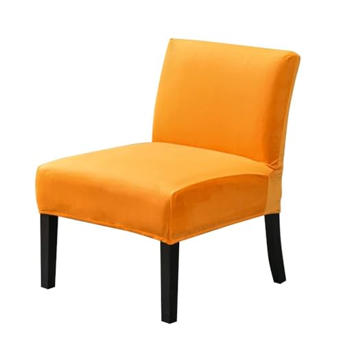 WWQQKJ Sesselbezug ohne Armlehnen, Stuhlbezug, Akzentsessel, Stuhlhussen, Akzentsessel, Stretch-bedruckter Stuhlbezug, 1-Sitzer (Color : Orange) von WWQQKJ