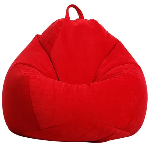 WWQQKJ Sitzsack (ohne Füllung), weicher Cord-Sitzsack, waschbar, Sitzsack, Sitzsack for drinnen und draußen, for Erwachsene und Kinder(H,100x120cm) von WWQQKJ