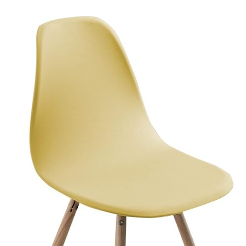 WWQQKJ Skandinavische Stuhlhussen, 4 Stück, Stretch-Esszimmerstuhlhussen, skandinavischer Stuhlschutzbezug, Stretch-Küchen-Gelb(Giallo,6 pezzi) von WWQQKJ