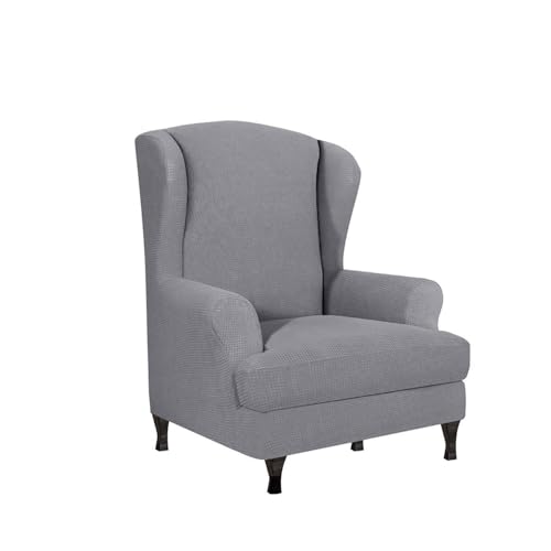 WWQQKJ Sofabezug mit Ohren, Stretch-Sofabezug, Größe 1 Sitzer, Sofabezüge, hochwertig, elastisch, wasserdicht, langlebig, maschinenwaschbar(Grigio) von WWQQKJ