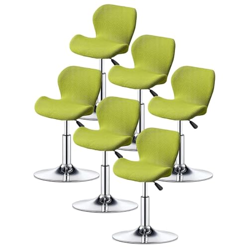 WWQQKJ Stretch-Barstuhlbezüge - Barhockerbezüge mit Rückenlehne Barhockerbezüge Küche Esszimmer Drehbar Moderner Samt Gebogener Barhockerbezug(Fruit Green,6PCS) von WWQQKJ